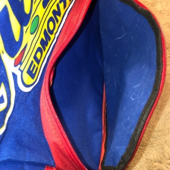 vintage Edmonton Oil Kings Small Back Back Pack Sac Excellent Condition - Picture 6 of 7